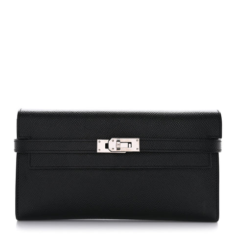 Epsom Kelly Longue Wallet Black