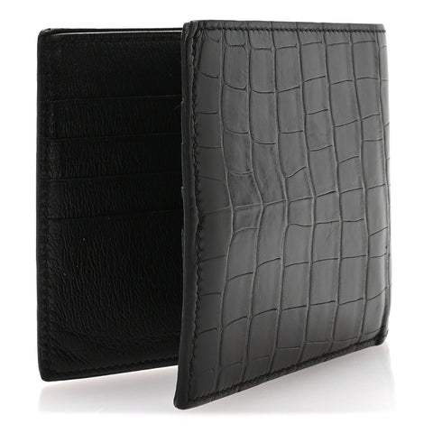 Matte Alligator MC2 Copernic Compact Wallet Black