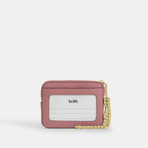 Coach Outlet Zip Card Case In Signature Leather