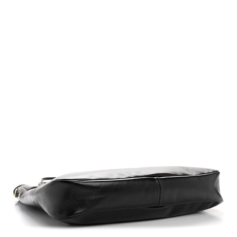 Shiny Softy Calfskin Ivy Bag Black
