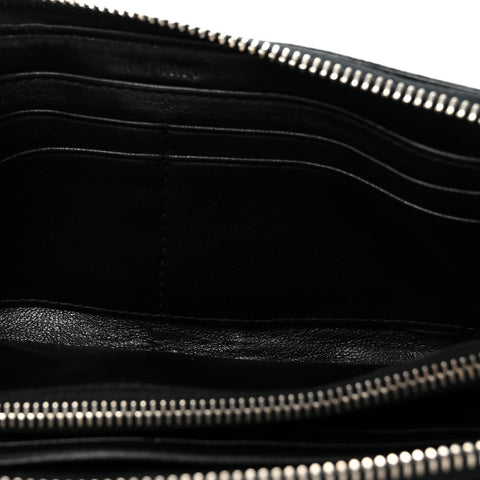 Patent Bow Flap Wallet Green Black