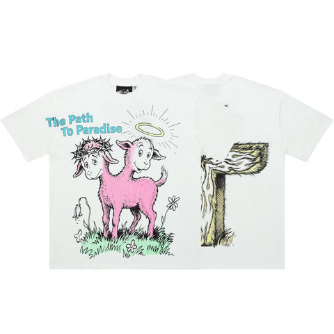 Hellstar The Path To Paradise Twin Goats White Tee