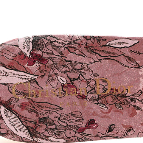 Canvas Rose Mutabilis Embroidered Dway Flat Slide Sandals 39 Fard Black