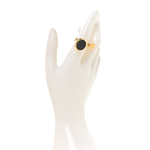 Metal Lizard Cor Ring M 54 7  Black