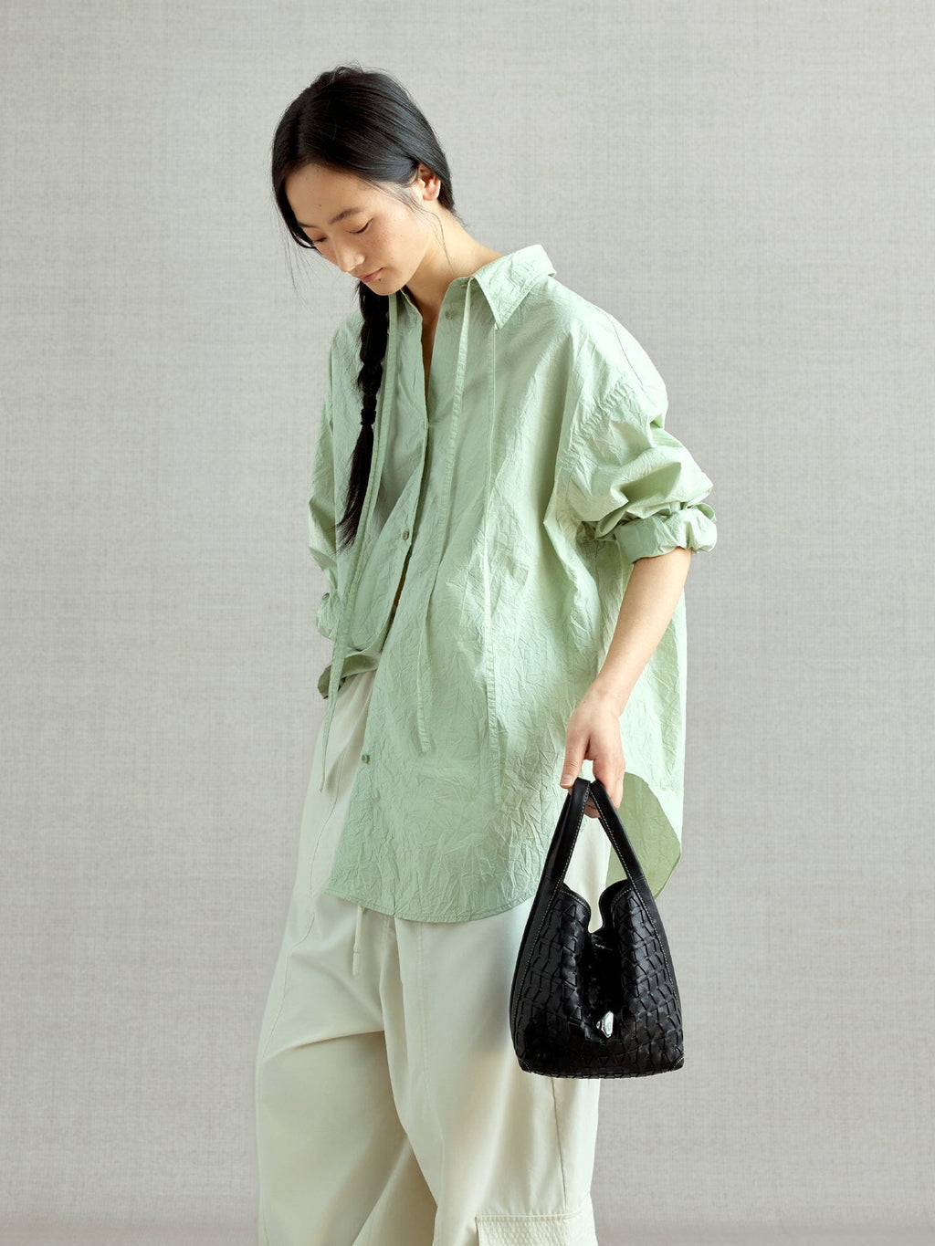 Lattice Bucket Bag