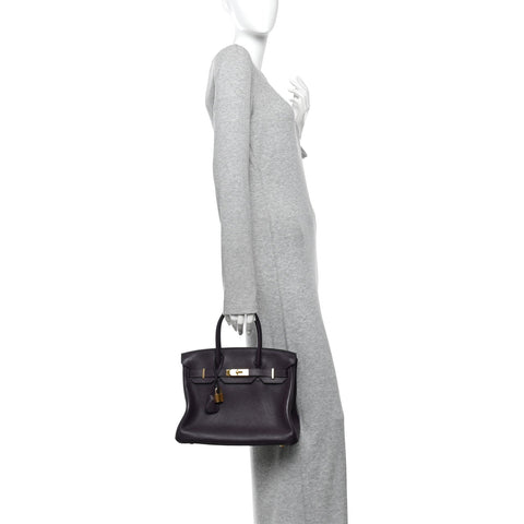 Taurillon Clemence Birkin 30 Raisin