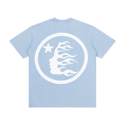 Hellstar Abstract Meteor Rhinestone Light Blue Vintage Washed Tee