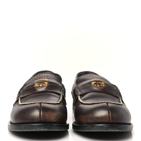 Spazzolato Penny Loafer 39 Ebony