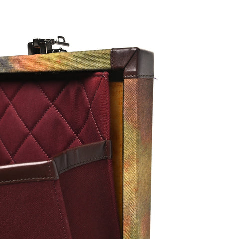 Washed Toile Graffiti On The Pavements Briefcase Khaki Multicolor