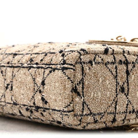 Tweed Cannage Medium Lady D-Joy Natural Black