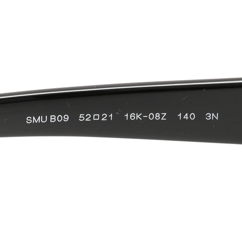 Acetate Oval Reverie Sunglasses SMU B09 Black