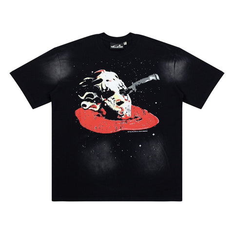 Hellstar Vintage Space Skull Knife Washed Black Tee