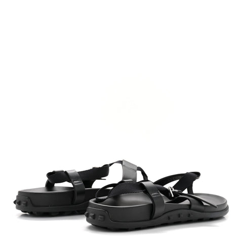 Calfskin Womens Inboard Sandals 38 Black