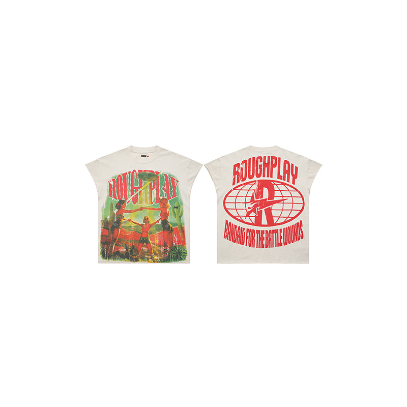 Rough Play T Shirts RoughPlay Together Sleeveless Drill Simplicity