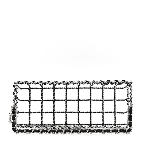 Brass Calfskin Grocery By Chanel Minaudiere Shopping Basket Silver