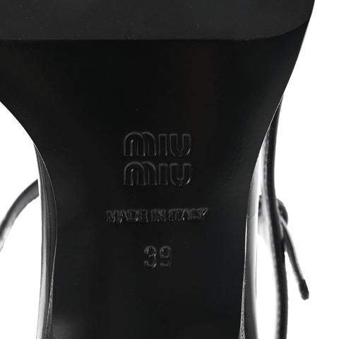 Calfskin Brogue Slingback Pumps 39 Black