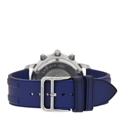 Stainless Steel Rubber 36mm Clipper Chronograph Quartz Watch Blue