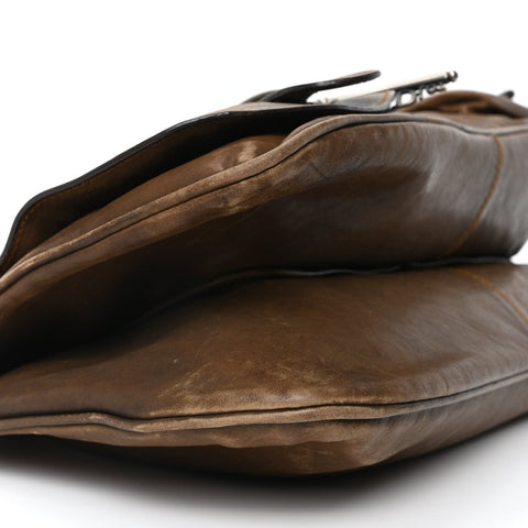 Calfskin Medium Gaucho Double Saddle Bag Brown