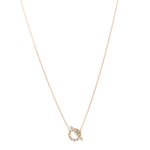 18K Rose Gold Green Sapphire Finesse Pendant Necklace