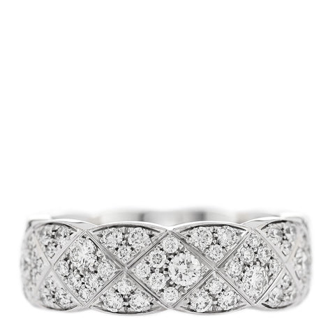 18K White Gold Diamond Small Coco Crush Full Paved Ring 54 7