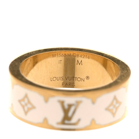 Metal Enamel Nanogram Ring M 54 7 White