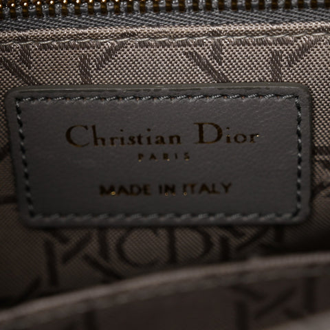 Lambskin Cannage Small Lucky Badges My Lady Dior Grey