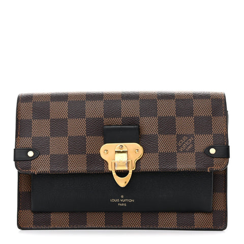 Damier Ebene Vavin Chain Wallet Black