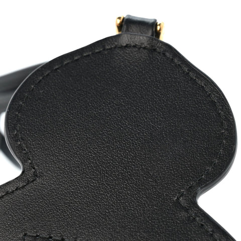 Calfskin Hoodie Trick Bag Charm Grigio