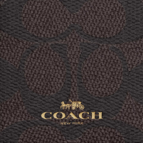 Coach Outlet Id Lanyard In Signaure Canvas