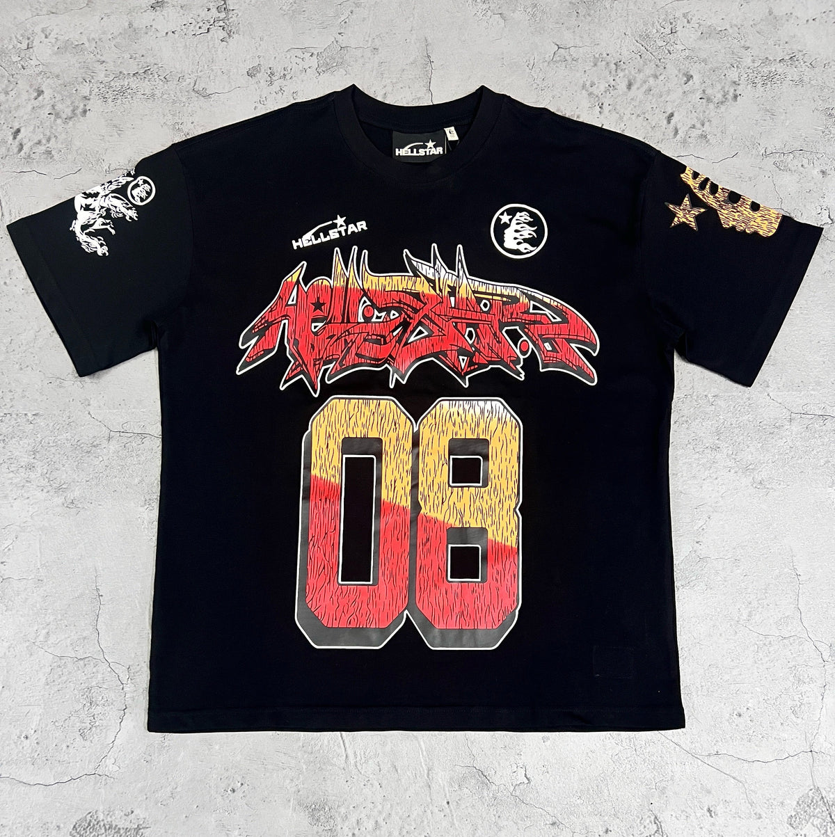 Hellstar Graffiti 08 Number Black Sports Tee