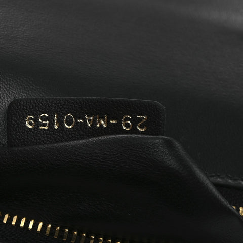Box Calfskin 30 Montaigne Flap Bag Black