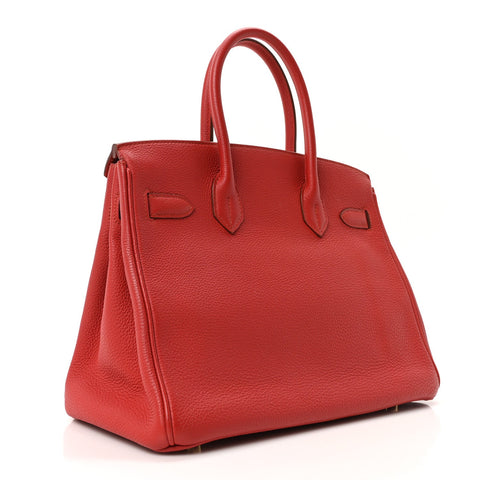 Taurillon Clemence Birkin 30 Rouge Casaque