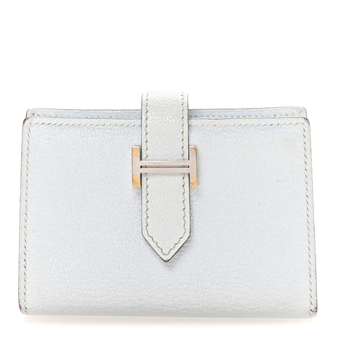 Chevre Mysore Mini Bearn Wallet Bleu Brume