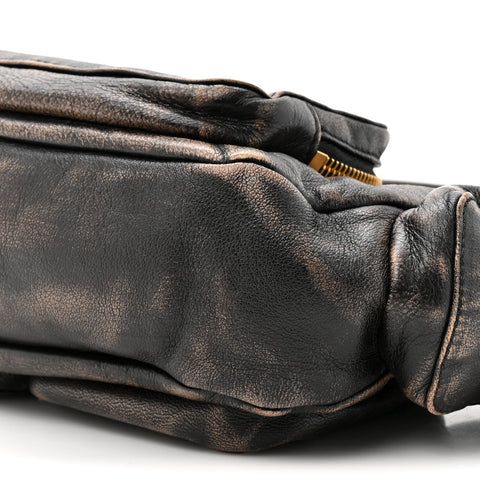 Distressed Nappa Pocket Bag  Sand Coffee
