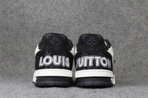 LV Trainer Low 'Velcro Strap - Black Monogram Denim'