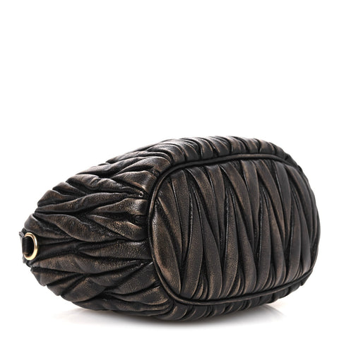 Nappa Matelasse Pouch Sand Coffee