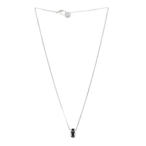 18K White Gold Diamond Ceramic Ultra Necklace Black