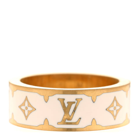 Metal Enamel Nanogram Ring M 54 7 White