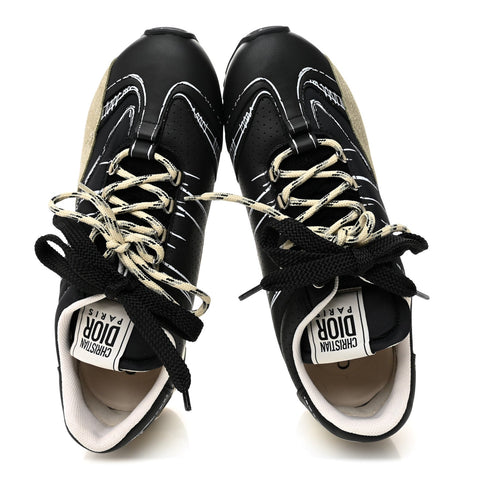 Calfskin Nylon Womens D-Sketch Sneakers 39 Black