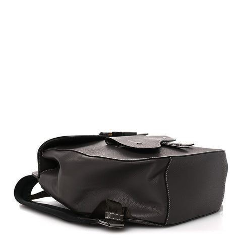 Grained Calfskin Maxi Gallop Sling Bag Grey