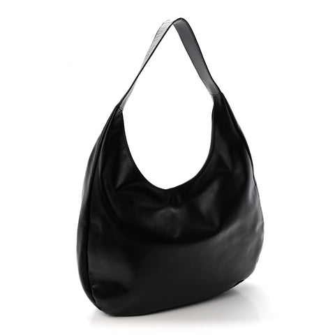 Soft Calf Softy Hobo Bag Black