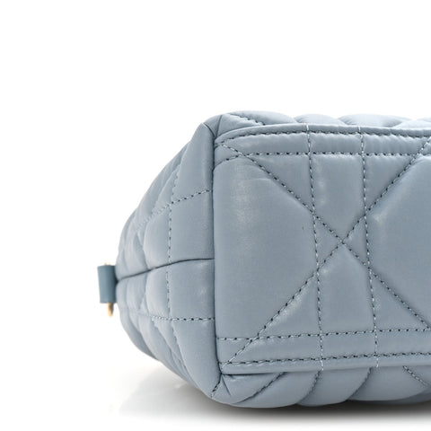 Calfskin Macrocannage Small Diortravel Nomad Pouch Bracing Blue