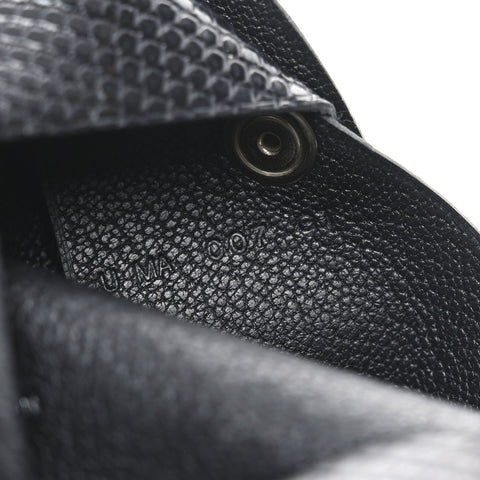 Lizard Calvi Card Case Black