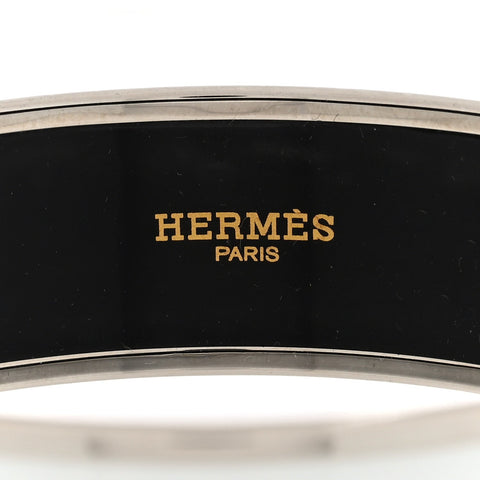 Enamel Printed Wide Caleche Bracelet  White
