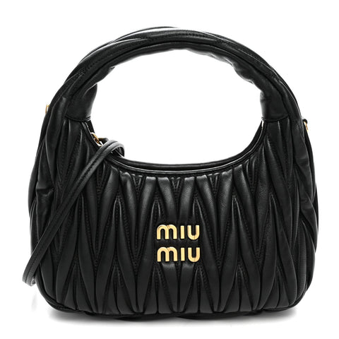 Nappa Matelasse Small Wander Hobo Black
