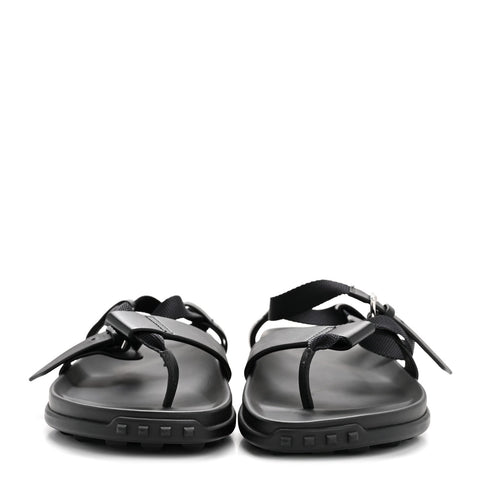 Calfskin Womens Inboard Sandals 38 Black