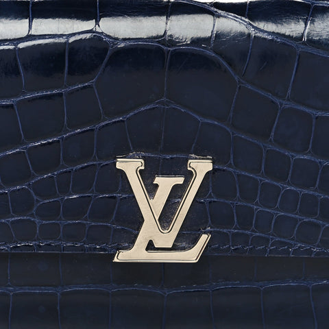 Crocodile Capucines Compact Wallet Saphir