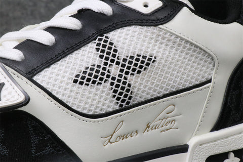 LV Trainer Low 'Velcro Strap - Black Monogram Denim'