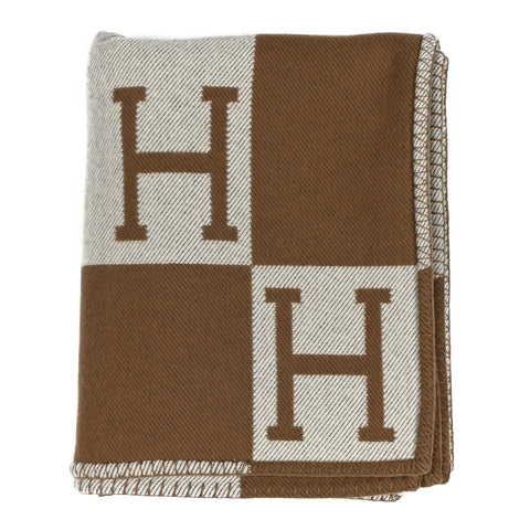 Wool Cashmere Avalon Blanket Ecru Camel