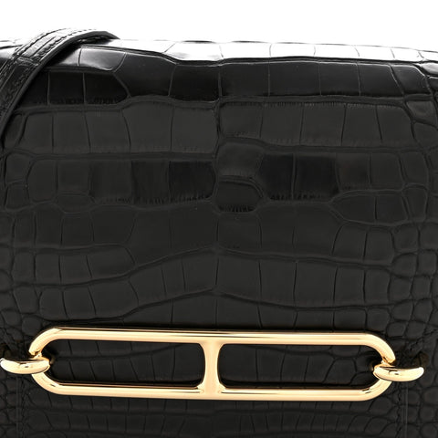 Matte Alligator Mini Sac Roulis Black